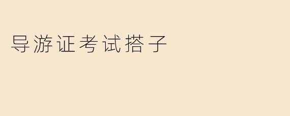 导游证考试搭子