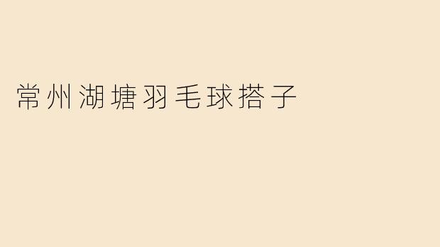 常州湖塘羽毛球搭子
