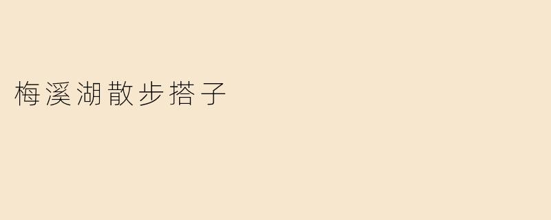 梅溪湖散步搭子