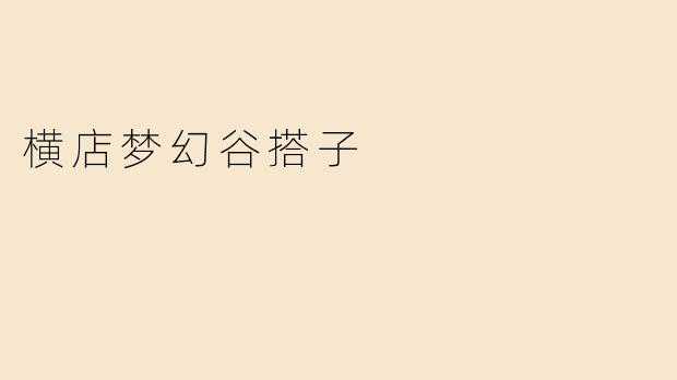 横店梦幻谷搭子