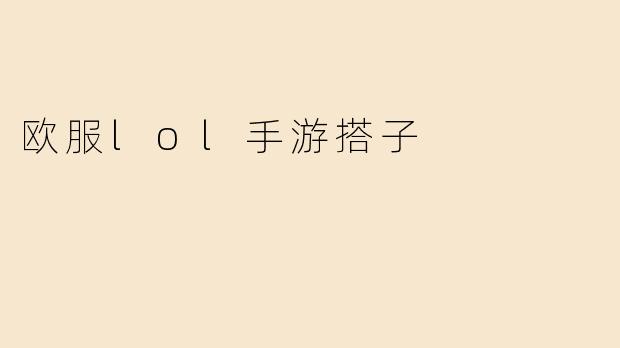欧服lol手游搭子