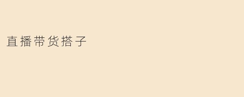 直播带货搭子