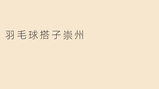 羽毛球搭子崇州