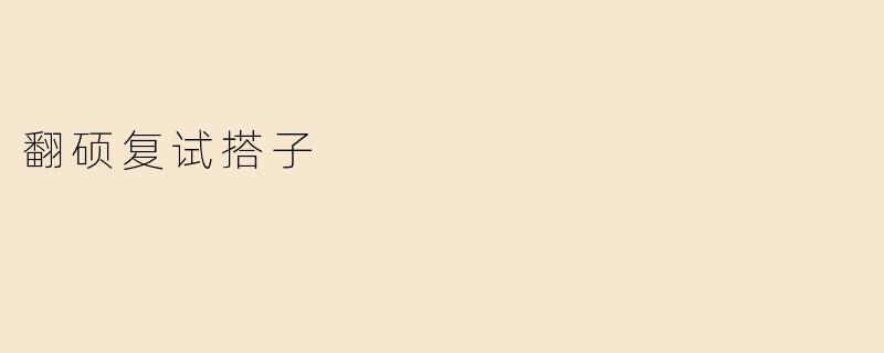 翻硕复试搭子