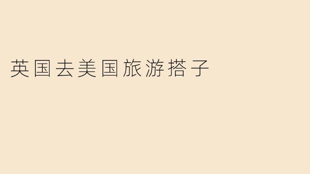 英国去美国旅游搭子