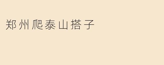郑州爬泰山搭子