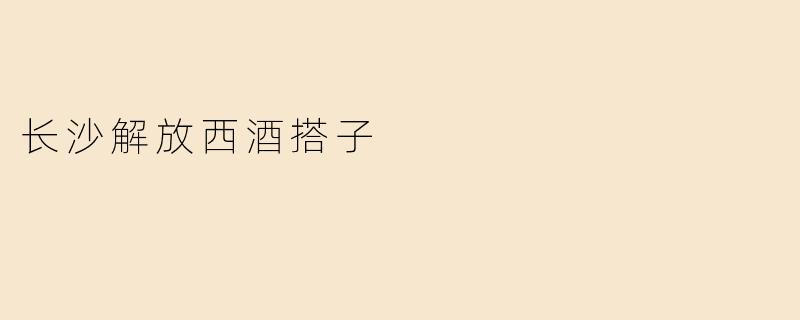 长沙解放西酒搭子
