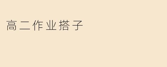 高二作业搭子