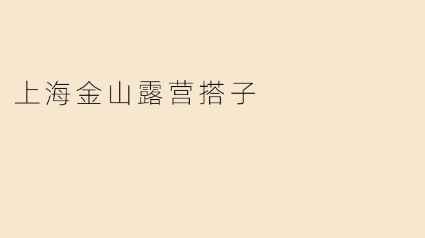 上海金山露营搭子
