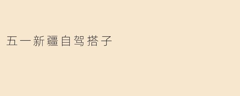 五一新疆自驾搭子