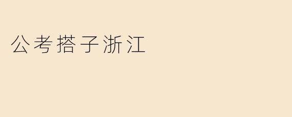 公考搭子浙江