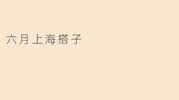 六月上海搭子
