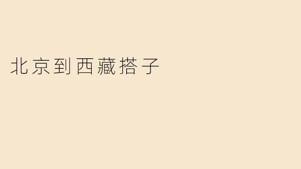 北京到西藏搭子