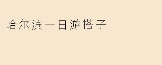 哈尔滨一日游搭子
