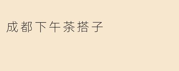 成都下午茶搭子