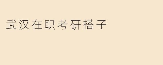 武汉在职考研搭子