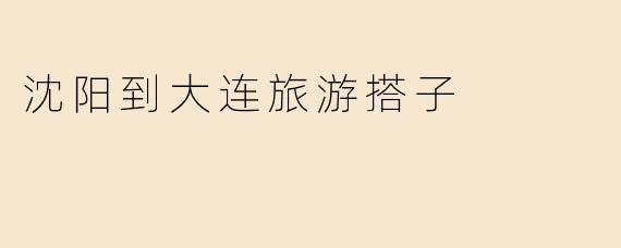 沈阳到大连旅游搭子
