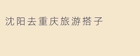 沈阳去重庆旅游搭子