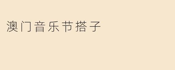 澳门音乐节搭子
