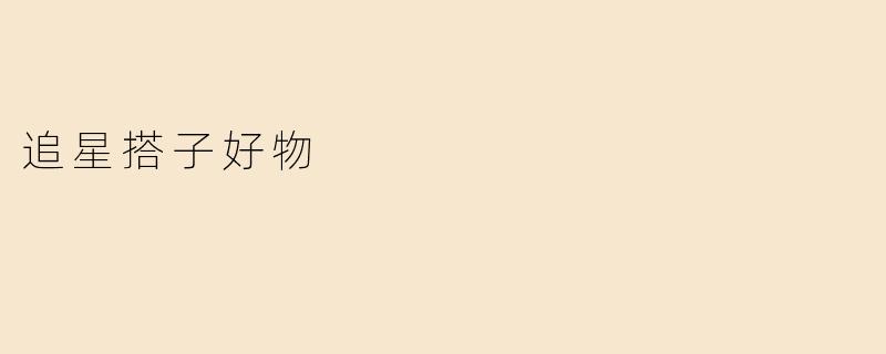 追星搭子好物