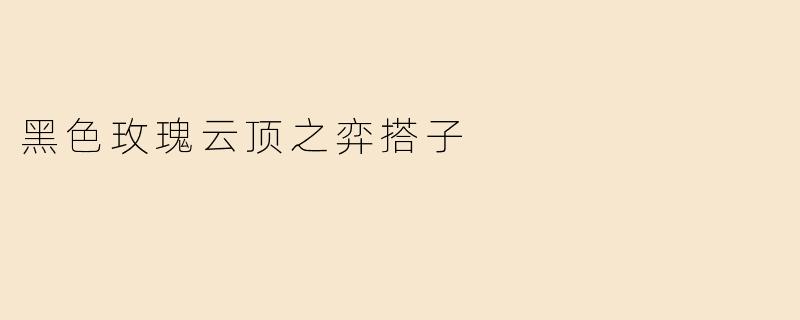 黑色玫瑰云顶之弈搭子