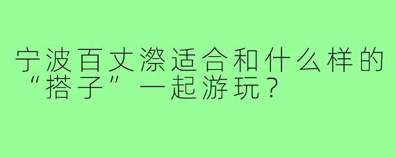 宁波百丈漈适合和什么样的“搭子”一起游玩？