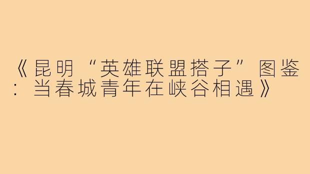 《昆明“英雄联盟搭子”图鉴：当春城青年在峡谷相遇》