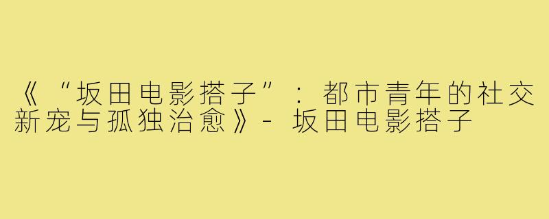 《“坂田电影搭子”：都市青年的社交新宠与孤独治愈》-坂田电影搭子