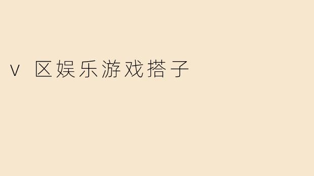 v区娱乐游戏搭子