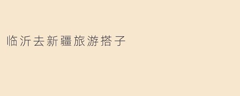 临沂去新疆旅游搭子
