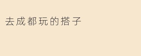 去成都玩的搭子