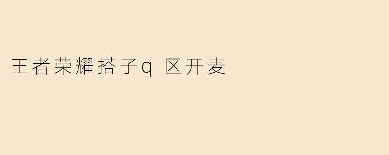 王者荣耀搭子q区开麦