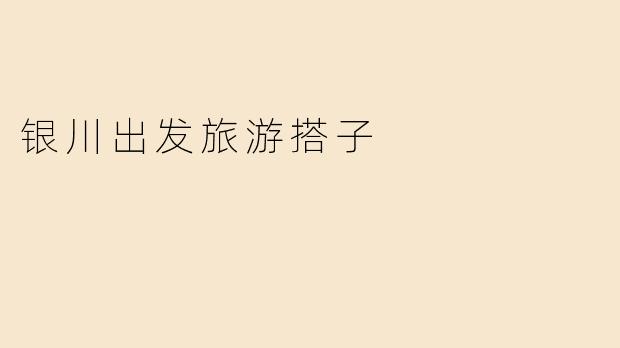 银川出发旅游搭子