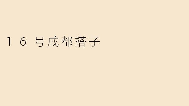 16号成都搭子