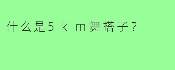 什么是5km舞搭子？