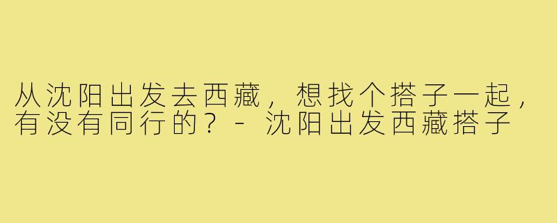 从沈阳出发去西藏，想找个搭子一起，有没有同行的？