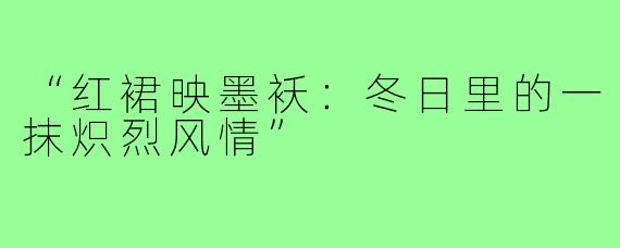 “红裙映墨袄:冬日里的一抹炽烈风情”