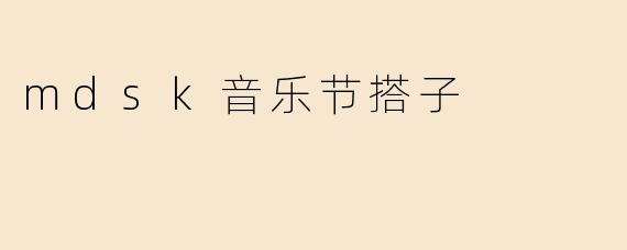 mdsk音乐节搭子