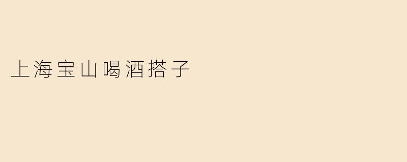 “上海宝山喝酒搭子指南：微醺夜话与烟火江湖”