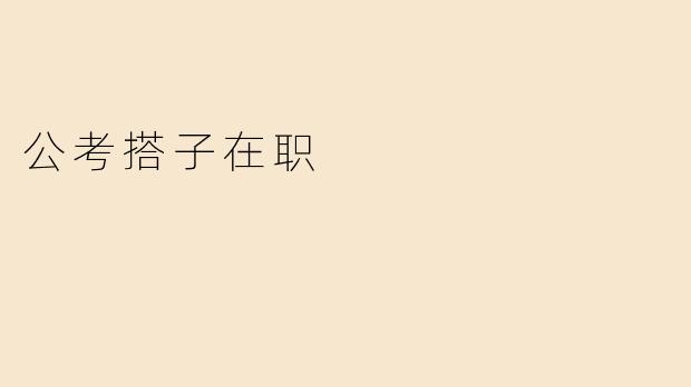 公考搭子在职