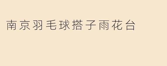 南京羽毛球搭子雨花台
