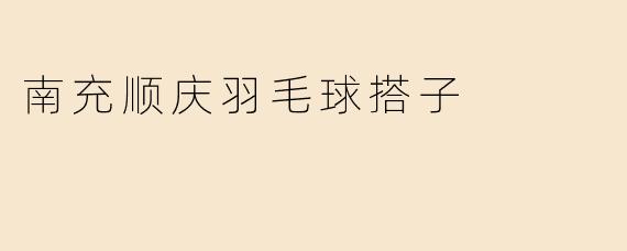 南充顺庆羽毛球搭子