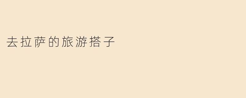 去拉萨的旅游搭子