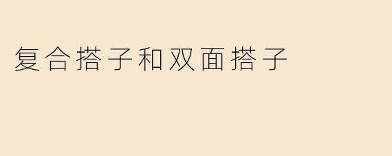 复合搭子和双面搭子