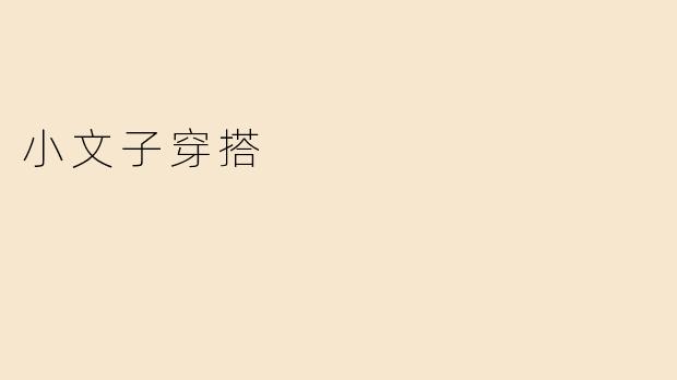 小文子穿搭