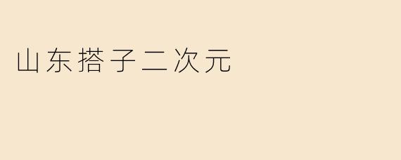 山东搭子二次元