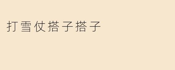 打雪仗搭子搭子