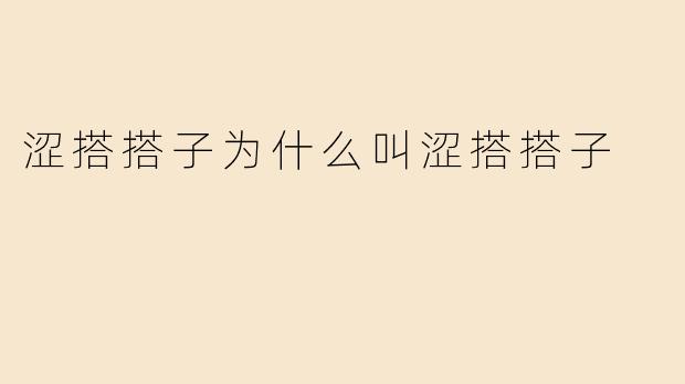 为什么叫“涩搭搭子”？