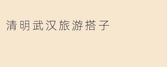 清明武汉旅游搭子