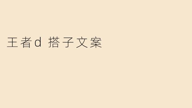王者d搭子文案